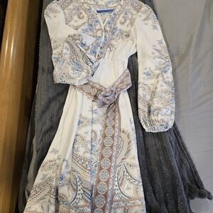 Elegant Paisley Print Dress